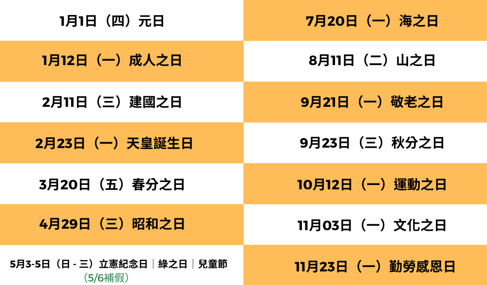 2026 日本假期_Shipgo日本代運