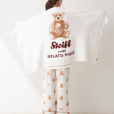 日本家居服品牌Gelato Pique Steiff聯名毛毯_Shipgo日本集運