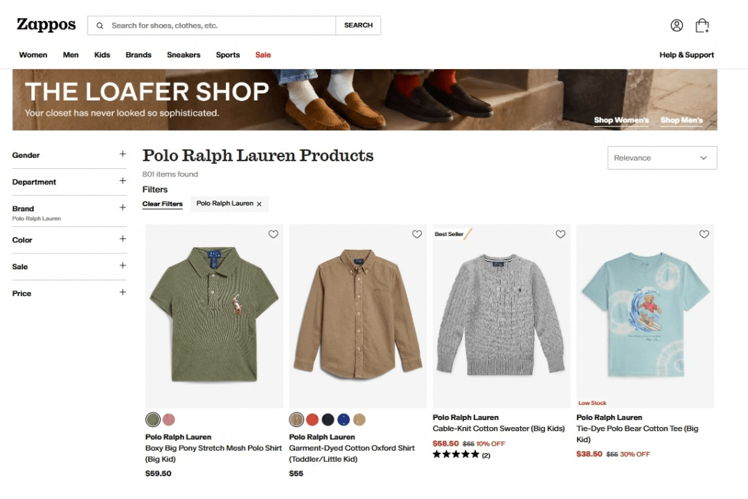 Polo Ralph Lauren_美國zappos_Shipgo國際代運
